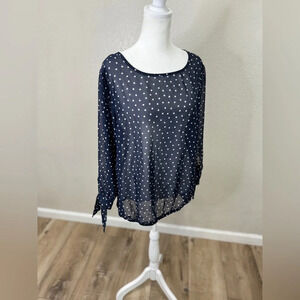 NWOT CHARMING CHARLIE Polka dot dressy blouse
